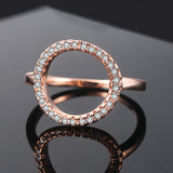 Summer Circle Rose Ring Sweet Gift for Women All Size Jewelry