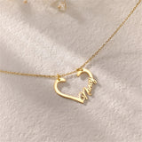 Custom Name Heart Necklace Ring Holder