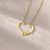 Custom Name Heart Necklace Ring Holder