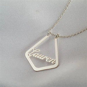 Ring Holder Necklace Nameplate Geometric Ring Keeper Pendant Doctor Jewelry Gift