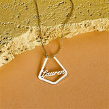 Ring Holder Necklace Nameplate Geometric Ring Keeper Pendant Doctor Jewelry Gift