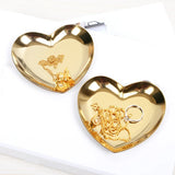 Heart-Shaped Jewelry Holder Dish Plate Tray Wedding Display