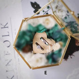 Heart Shape Double Slot Ring Rack for Women Men