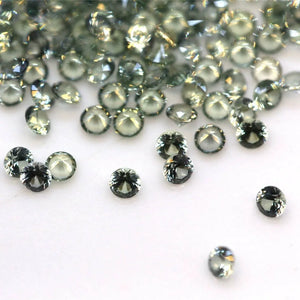Green Sapphire Round Cut Loose Gemstone 0.8-2.5mm - Ring Necklace Earrings