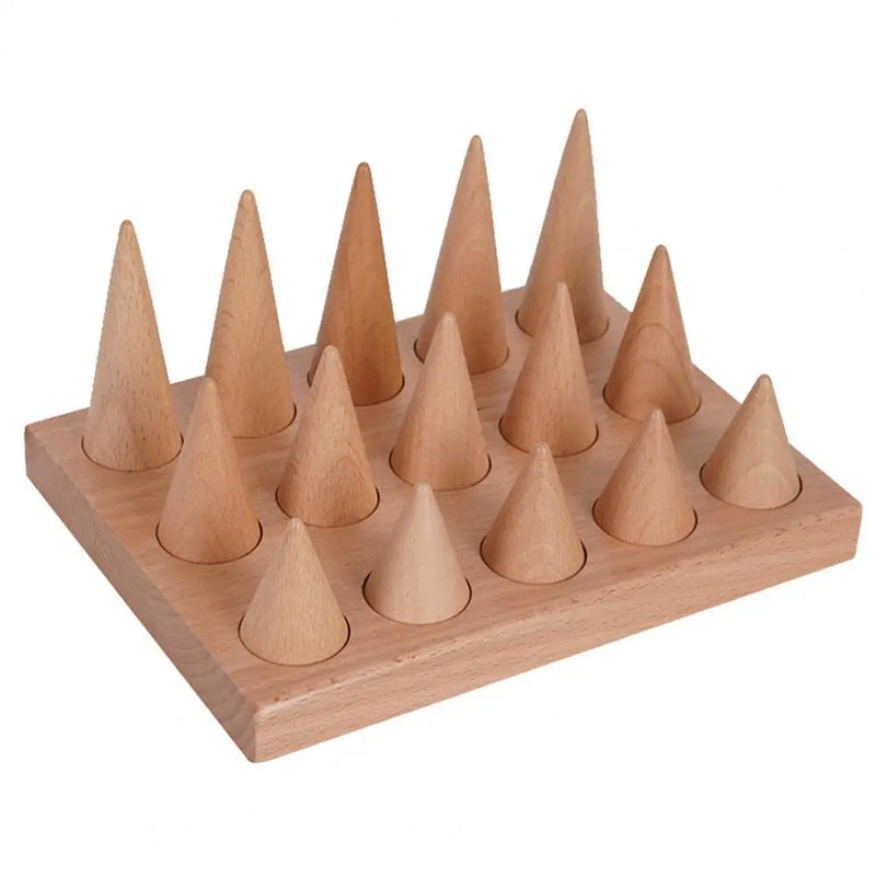 Ring Organizer Wood Jewelry Holder Decorative Ring Display Stand