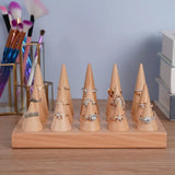 Ring Organizer Wood Jewelry Holder Decorative Ring Display Stand