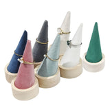 Wooden Cone Ring Organizer Display Holder