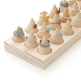 Wooden Cone Ring Organizer Jewelry Display
