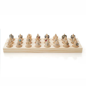 Wooden Cone Ring Organizer Jewelry Display