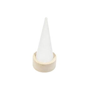Wooden Cone Ring Organizer Display Holder