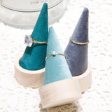 Wooden Cone Ring Organizer Display Holder