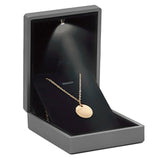 LED Light Wedding Ring Box Square Pendant Necklace Case Blue/Red/Gray