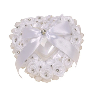 Rose Ring Pillow Box Wedding Holder Container Valentine Display
