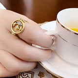 Star & Moon Gold Ring, 925 Silver, Bohemia Gift