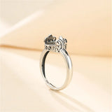 10x12mm Oval Cabochon Ring Setting Thai Silver Adjustable Band SR0030
