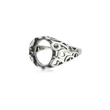 Adjustable Thai Silver Ring Setting for 10x12mm Cabochons