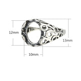 Adjustable Thai Silver Ring Setting for 10x12mm Cabochons
