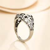 Adjustable Thai Silver Ring Setting for 10x12mm Cabochons