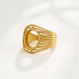 925 Silver Adjustable Ring Blank for 10x13mm Cabochons