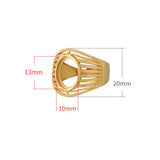 925 Silver Adjustable Ring Blank for 10x13mm Cabochons