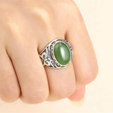 Thai Silver Antique Style Oval Cabochon Ring Setting
