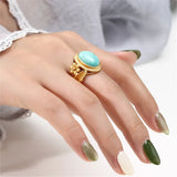 925 Sterling Silver Adjustable Band Ring Base for 10x14mm Oval Cabochons