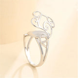 925 Silver Adjustable Ring Base for 11x12.5mm Oval Cabochons