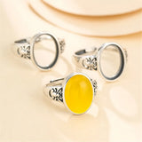 Adjustable Thai Silver Ring Base for 11x15mm Oval Cabochons SR0046