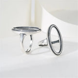 Thai Silver Adjustable Ring Base for 11x24mm Cabochons