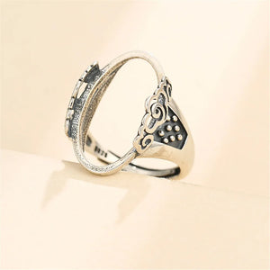 Antique Style Ring Blank Thai Sterling Silver Adjustable Ring Base SR0223