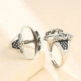 Antique Style Ring Blank Thai Sterling Silver Adjustable Ring Base SR0223