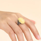 Antique Style 13x17mm Oval Cabochon Sterling Silver Adjustable Ring Base