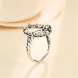 Thai Silver Adjustable Ring Base for 13x18mm Oval Cabochons