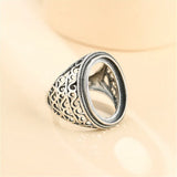 Thai Silver Adjustable Band Ring Base for 13x19mm Cabochons