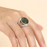 925 Silver Adjustable Ring Base for 14mm Round Cabochons SR0178