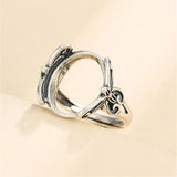 Thai Silver Oval Cabochon Ring Setting Antique Style Adjustable Base SR0349
