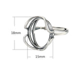 Thai Silver Oval Cabochon Ring Setting Adjustable Base