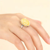 Thai Silver Oval Cabochon Ring Setting Adjustable Base