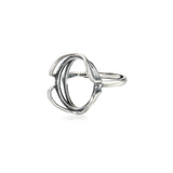Thai Silver Oval Cabochon Ring Setting Adjustable Base