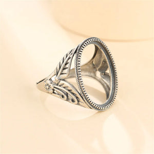 Thai Sterling Silver Adjustable Band Ring Base for 16x21mm Oval Cabochon