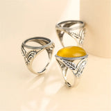 Thai Sterling Silver Adjustable Band Ring Base for 16x21mm Oval Cabochon