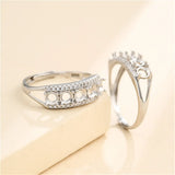 925 Silver Adjustable Ring Setting for 3mm Round Stones SR0158