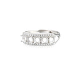 925 Silver Adjustable Ring Setting for 3mm Round Stones SR0158