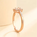 925 Silver Zircon Adjustable Ring Blank for 4x4mm Gemstones SR0115