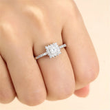 925 Silver Zircon Adjustable Ring Blank for 4x4mm Gemstones SR0115
