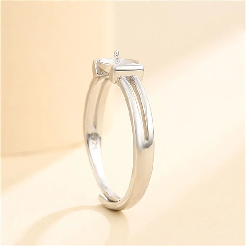 925 Silver Ring Base for 6-8mm Beads/Pearls
