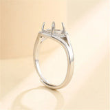 925 Silver Adjustable Ring Base for 6mm Cabochons
