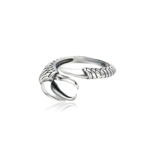 Adjustable Thai Silver Eagle Claw Ring Setting for 8-10mm Beads