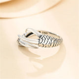 Adjustable Thai Silver Eagle Claw Ring Setting for 8-10mm Beads