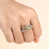 Adjustable Thai Silver Eagle Claw Ring Setting for 8-10mm Beads